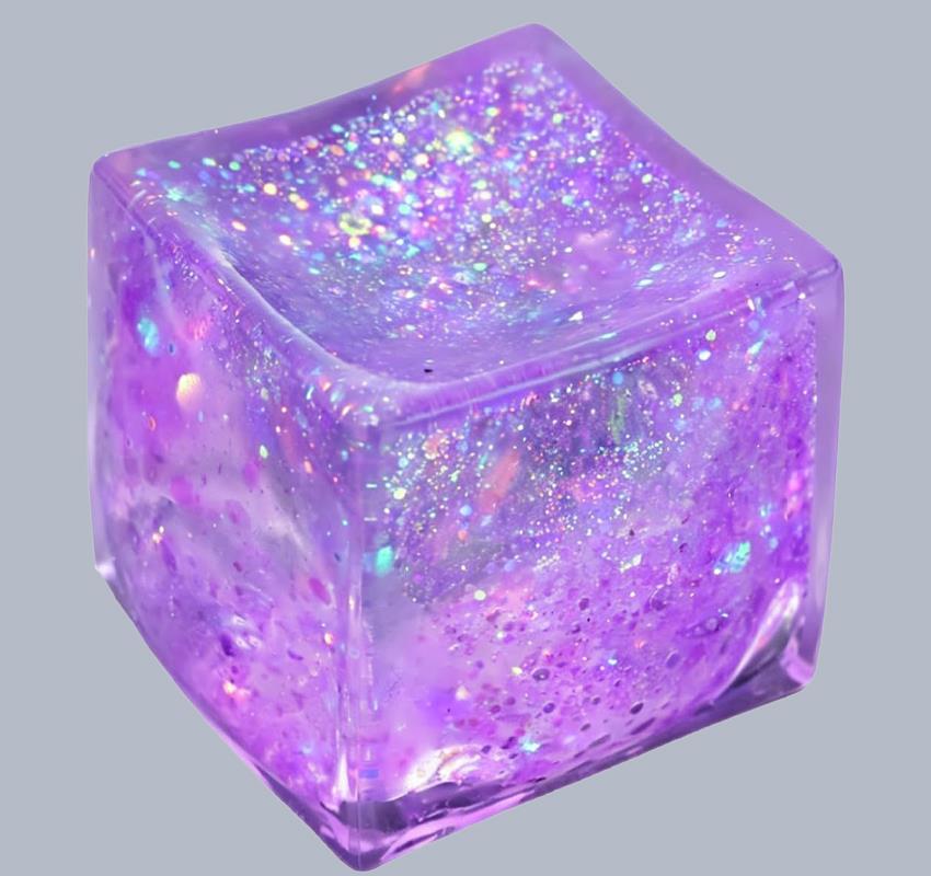 2" Dough Doughs Sugar Squish Cube Glitter