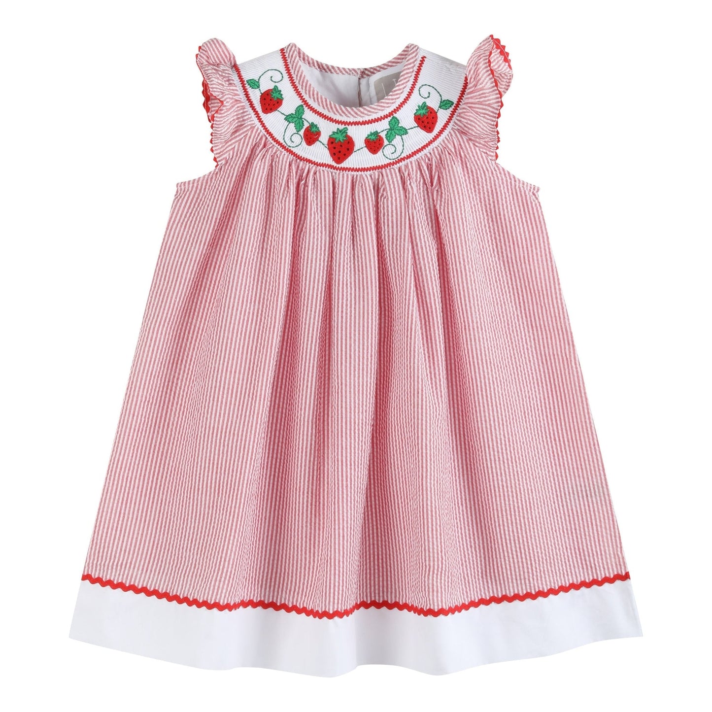 Smocked Strawberry Bishop Dress