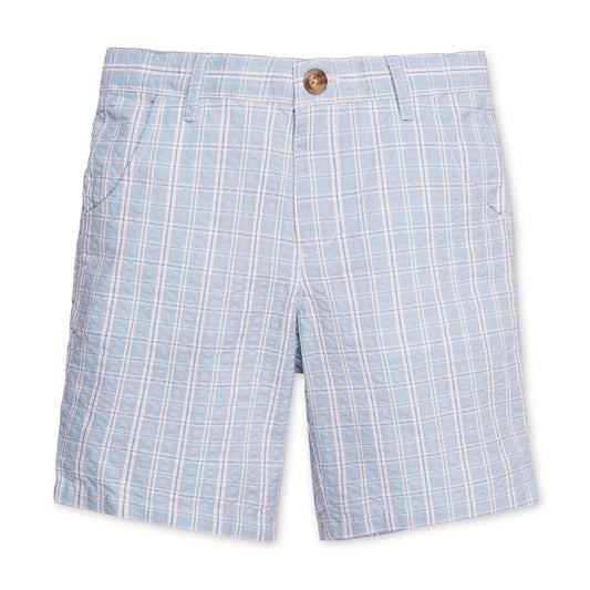 Blue Chateau Check Seersucker Shorts