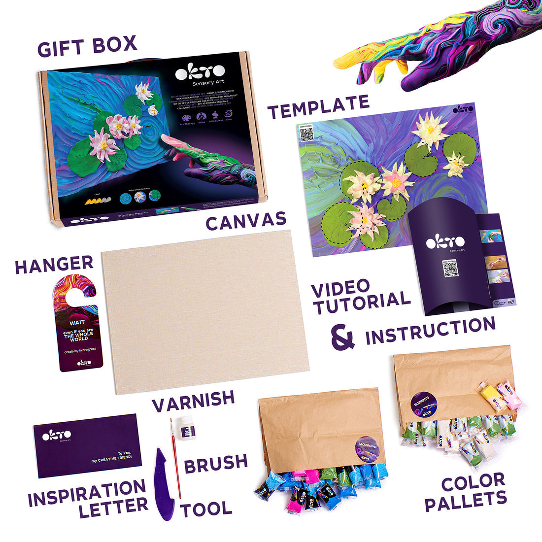 OKTO Sensory 3D Painting "Water Lilies"