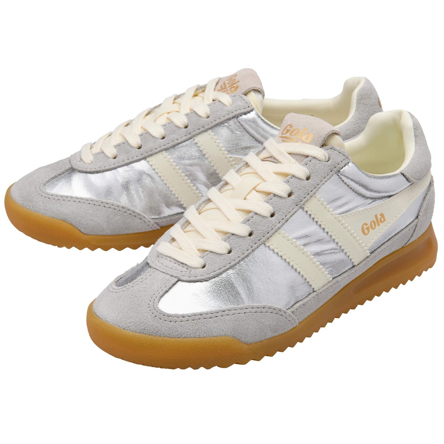 Firefly Metallic Sneakers - Silver/Off White