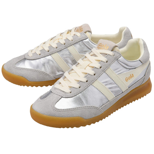 Firefly Metallic Sneakers - Silver/Off White