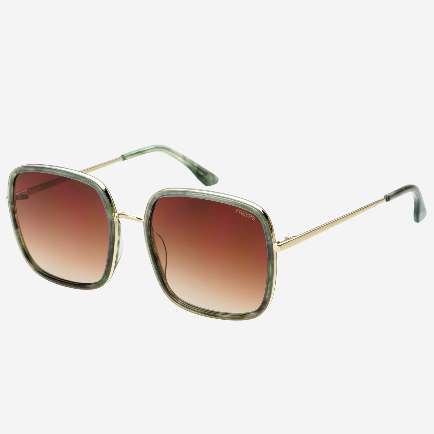 Emerald Green Cosmo Square Sunglasses