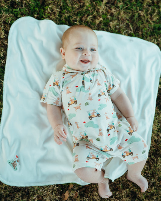 Barks & Birdies (Golf Dogs) Polo Romper