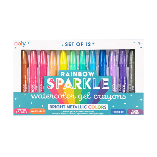Rainbow Sparkle Watercolor Gel Crayons