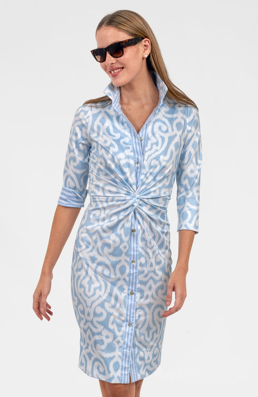 Blue Twist & Shout Dress - Arabesque
