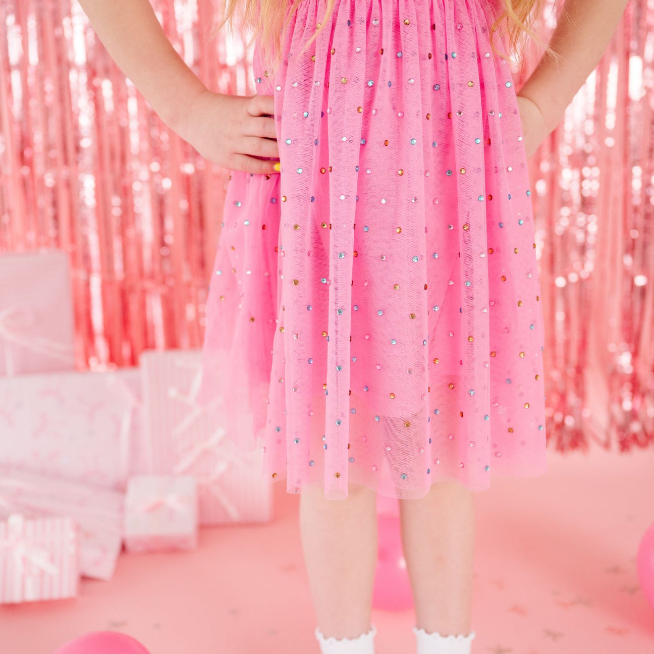 Raspberry Rhinestone Tutu Dress