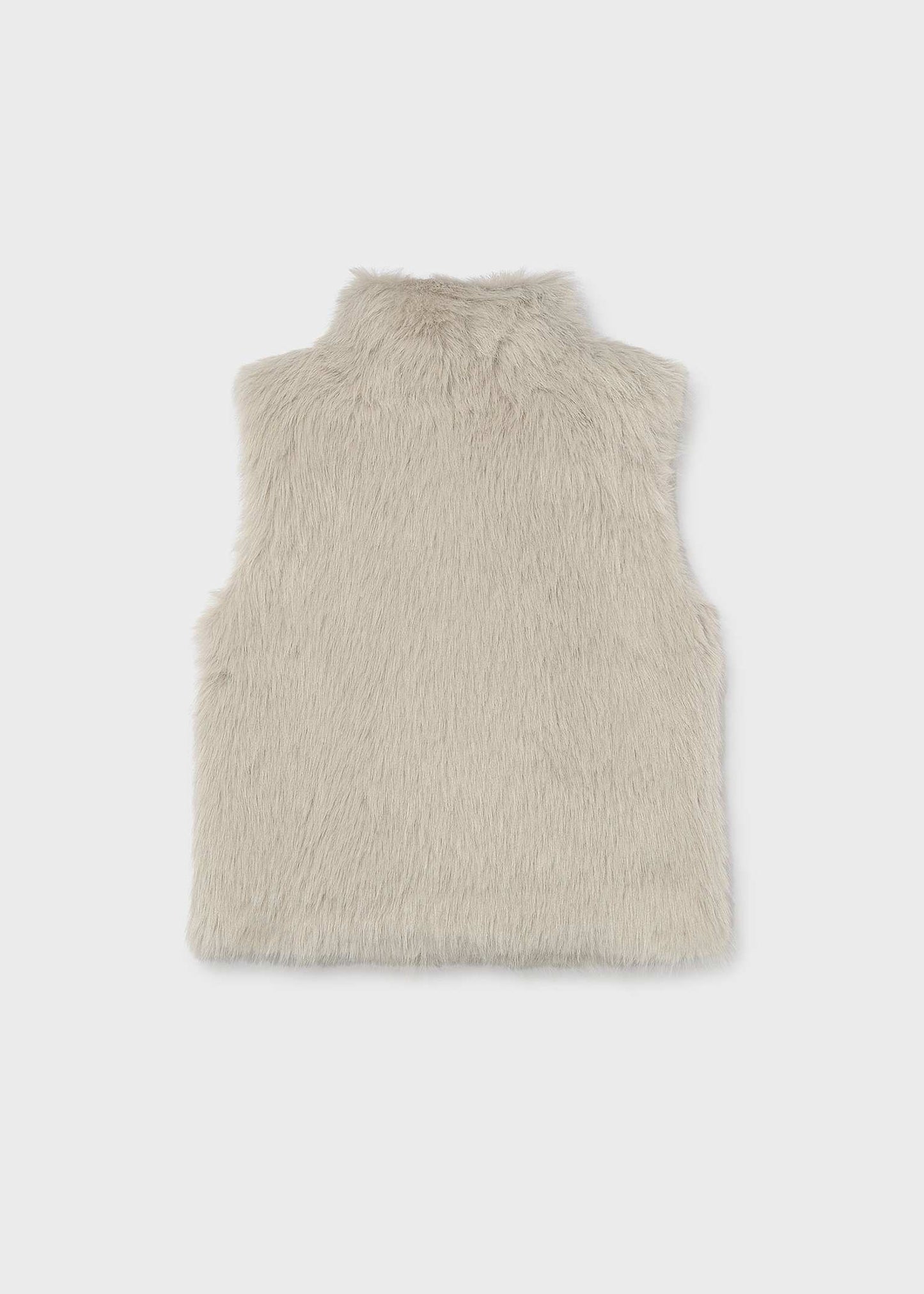 Stone Faux Fur Vest