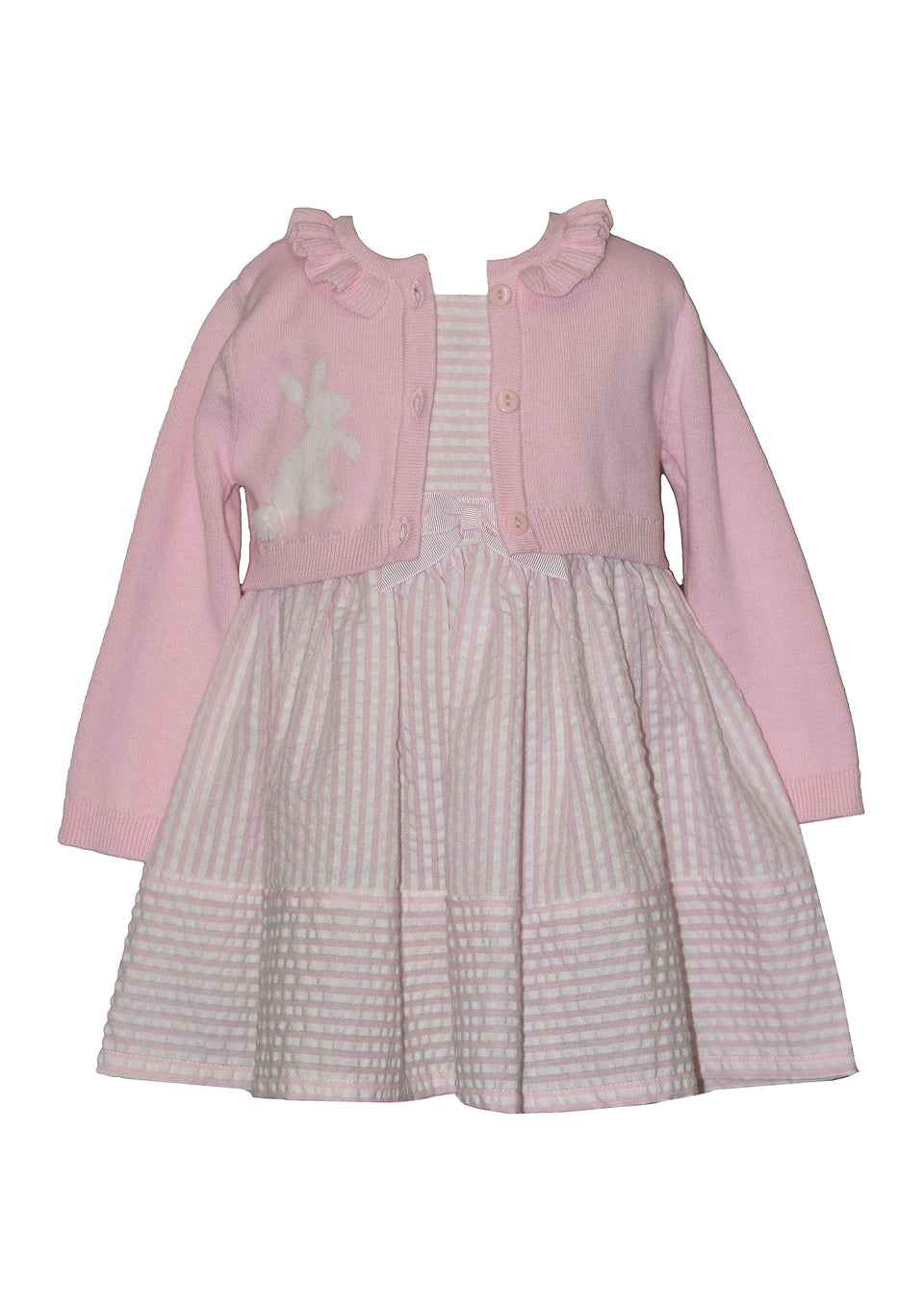 Pink Bunny Cardi Set