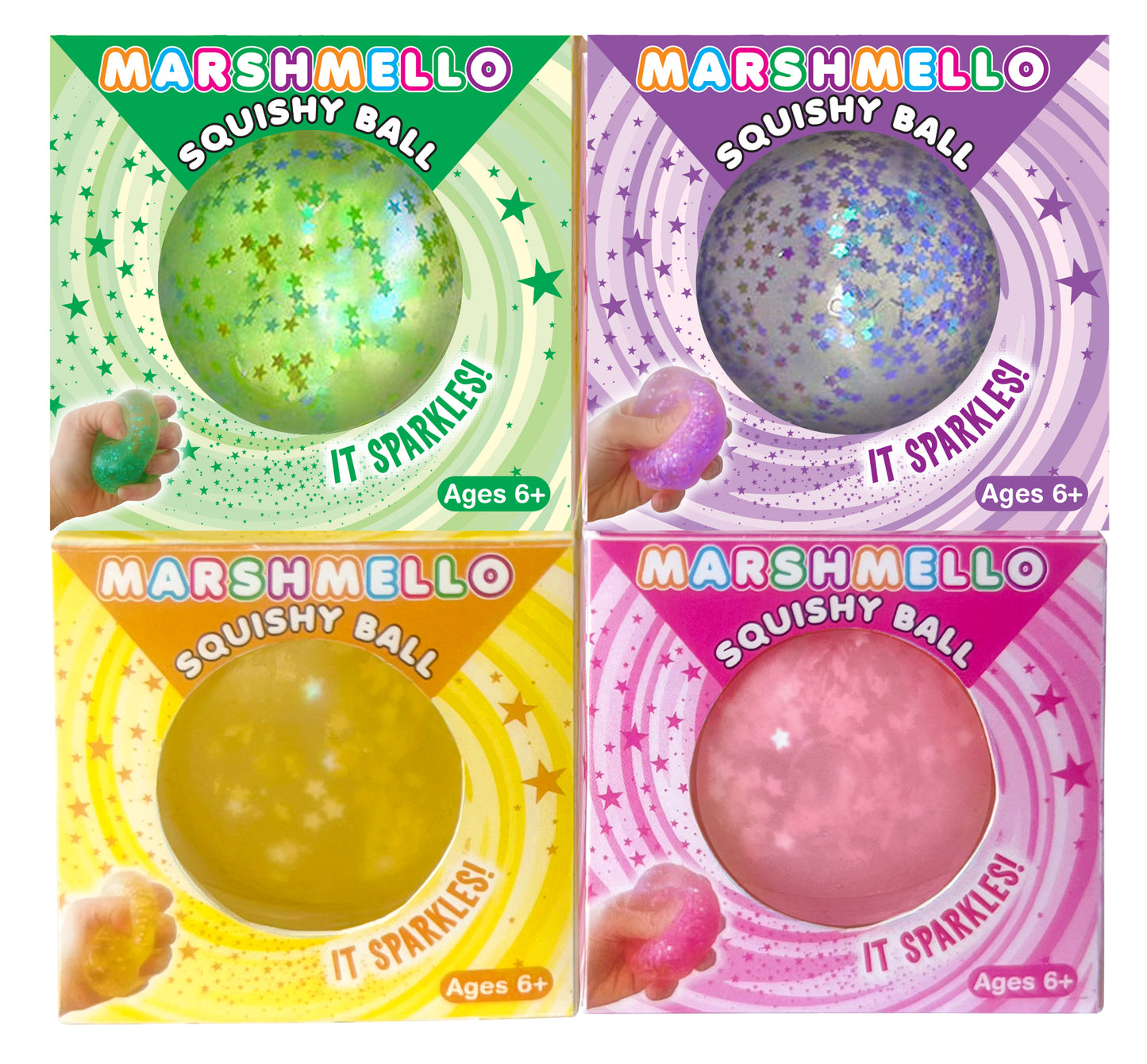 Marshmello Squishy Sparkle Ball