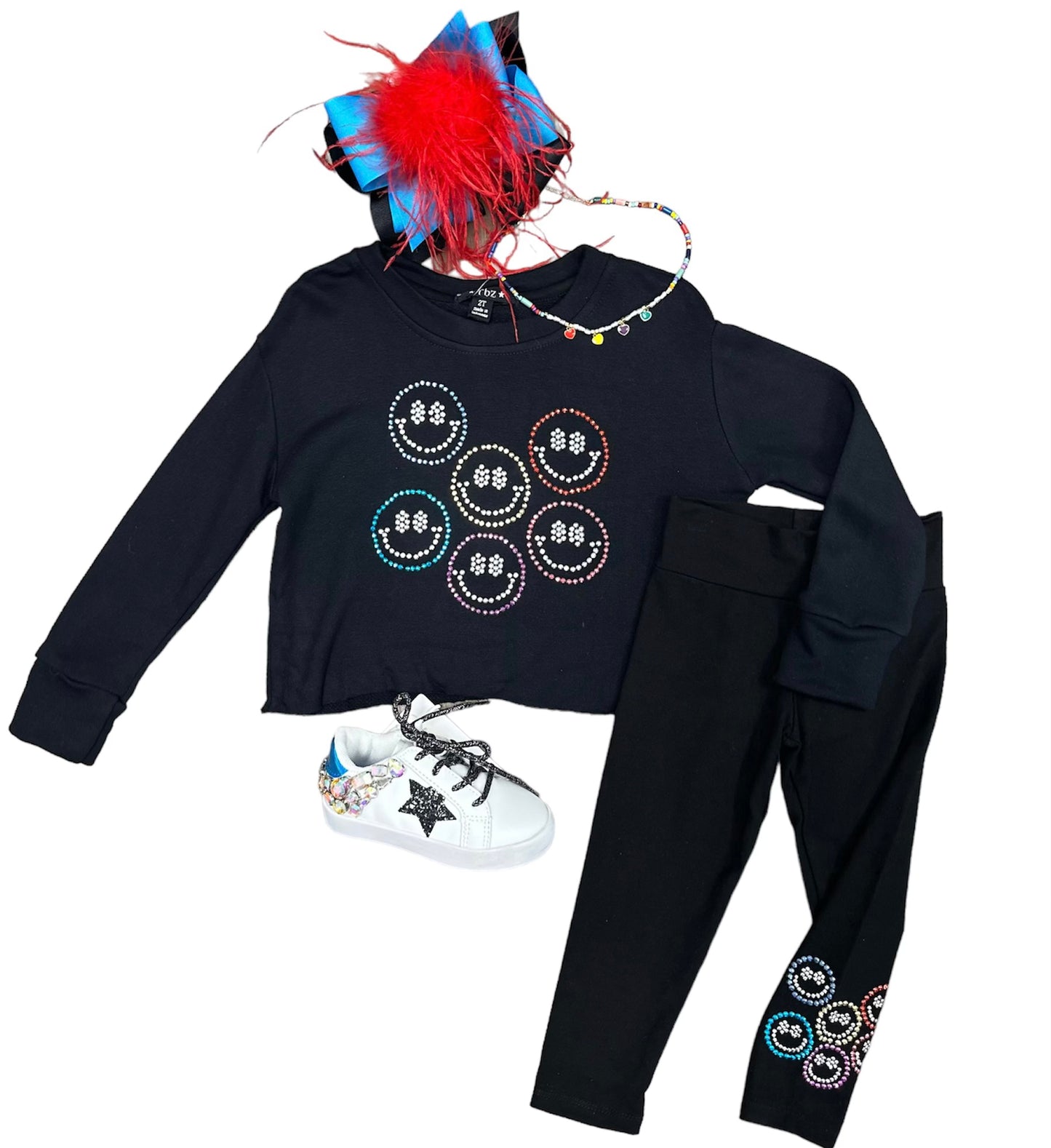 Black Smiley Long Sleeve Shirt