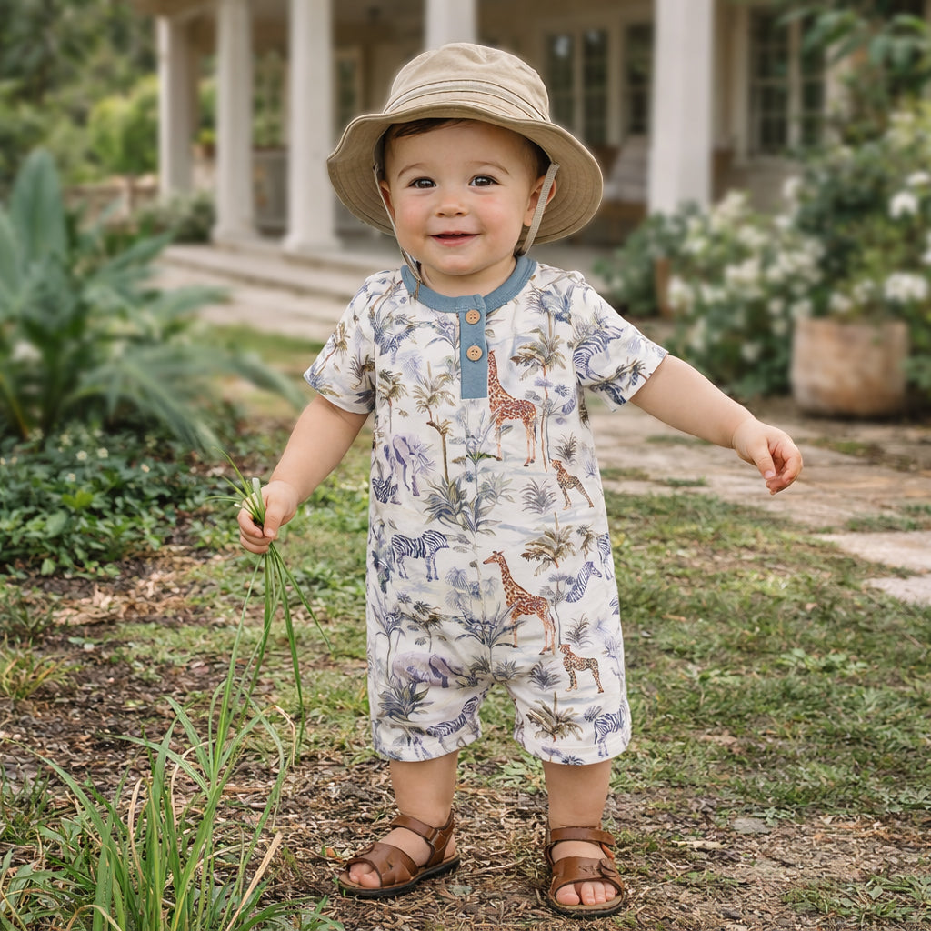 Jungle Safari Bamboo Romper