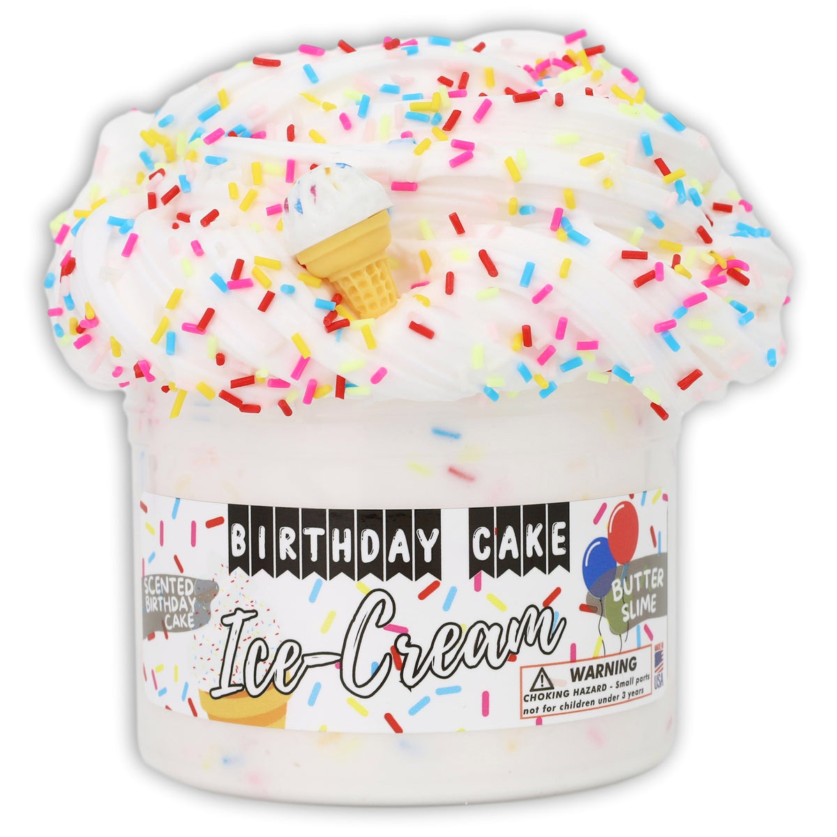 Birthday Cake Ice-Cream Slime
