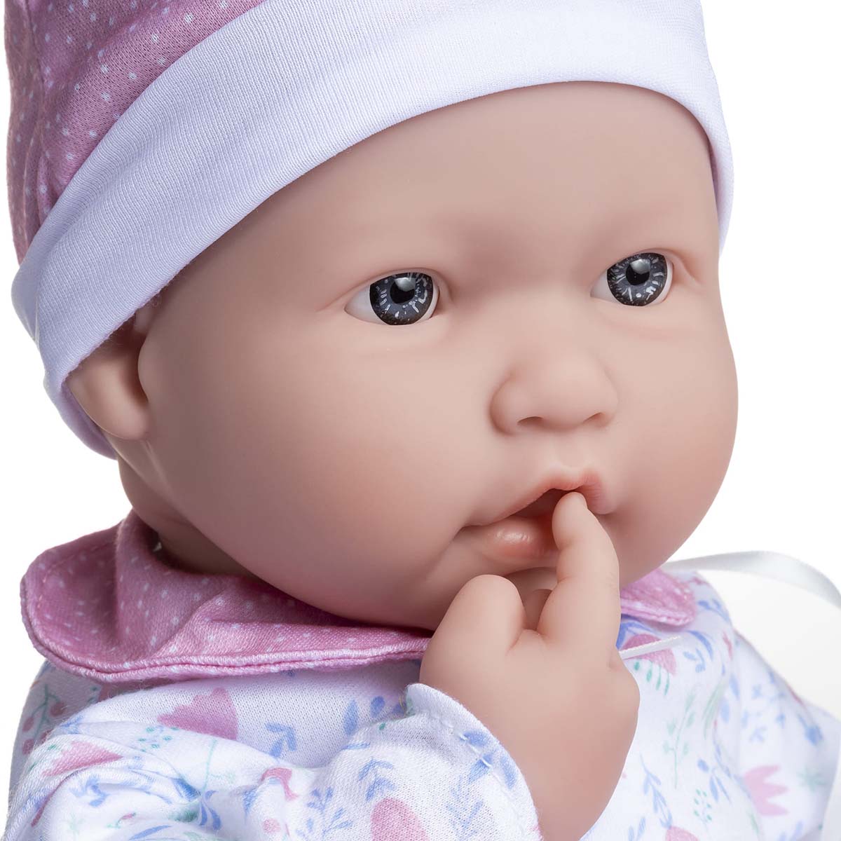 20"  White/Pink Floral Baby Doll