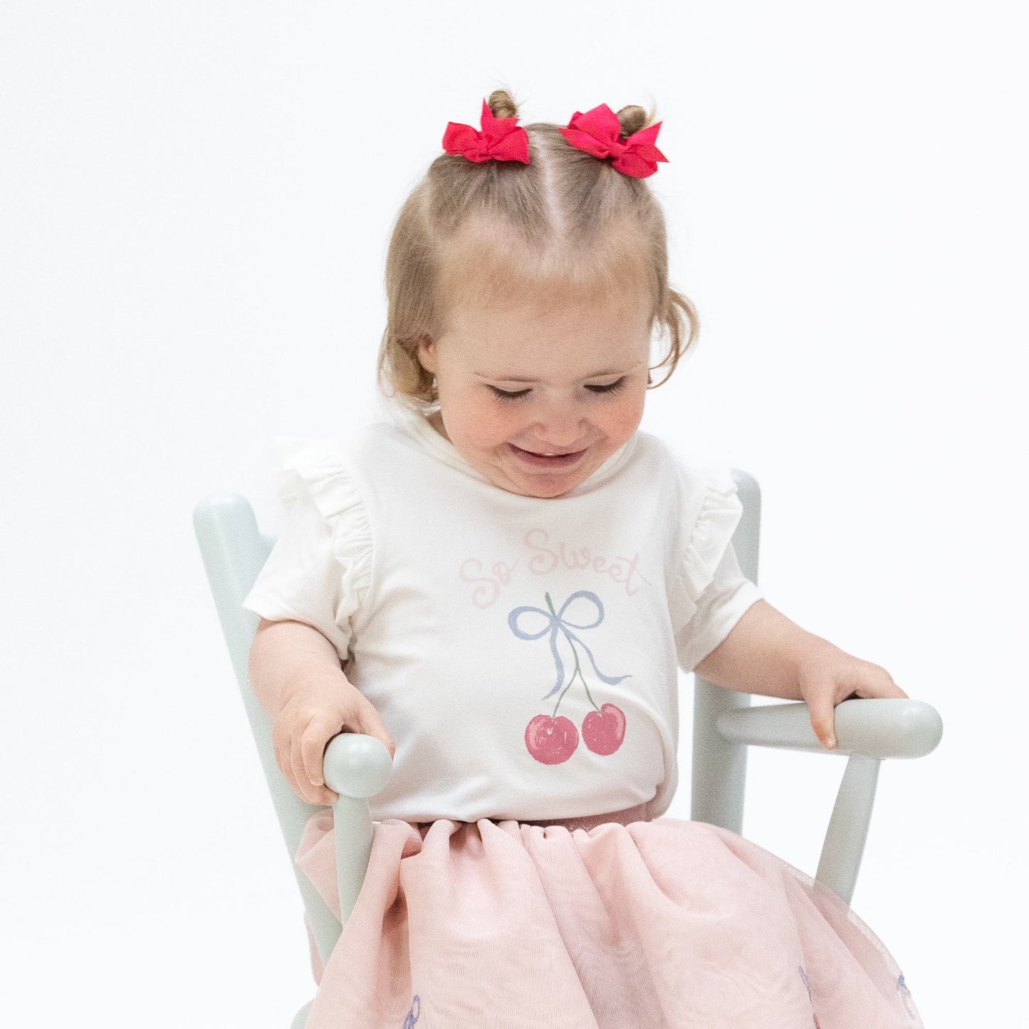 Sweet Bow Cherries Ruffle Tee
