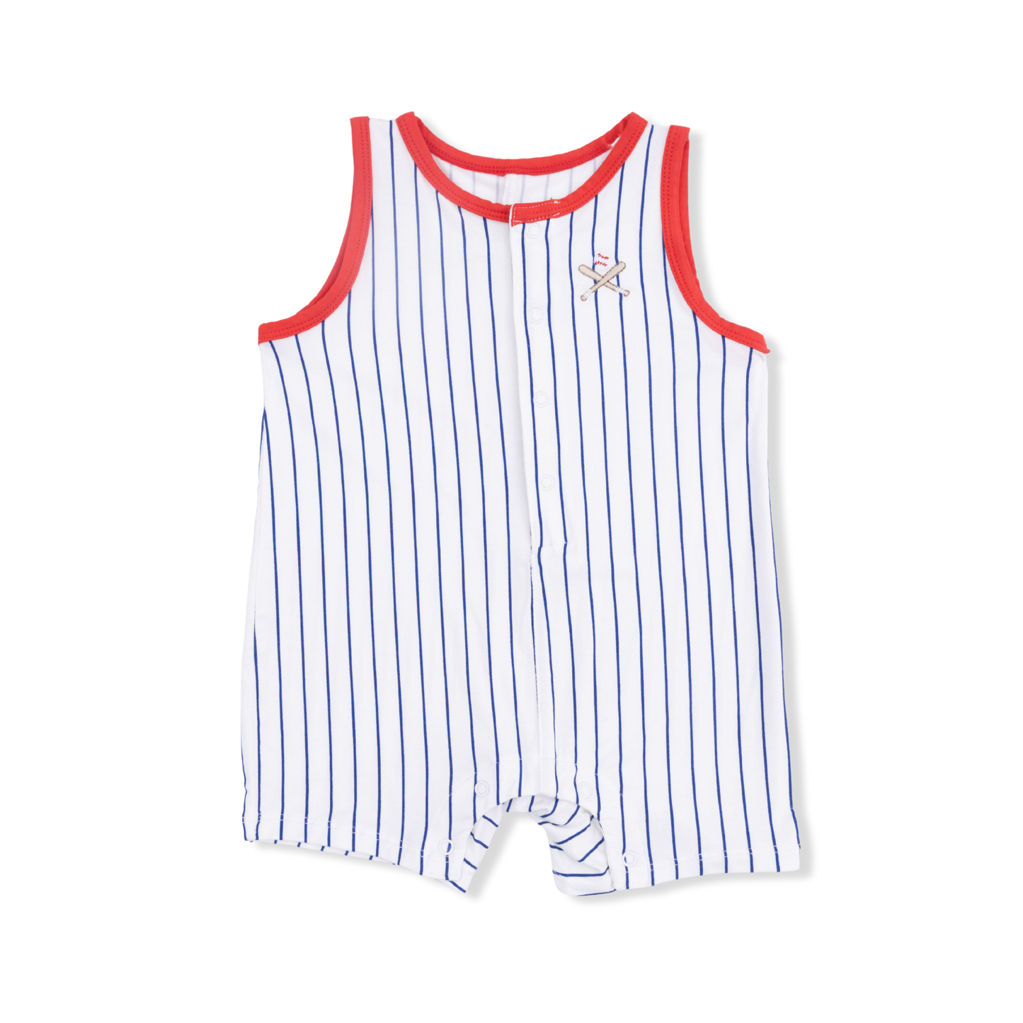 Baseball Stripe Shortie Romper