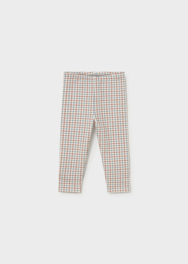 Taupe/Teal Houndstooth Legging