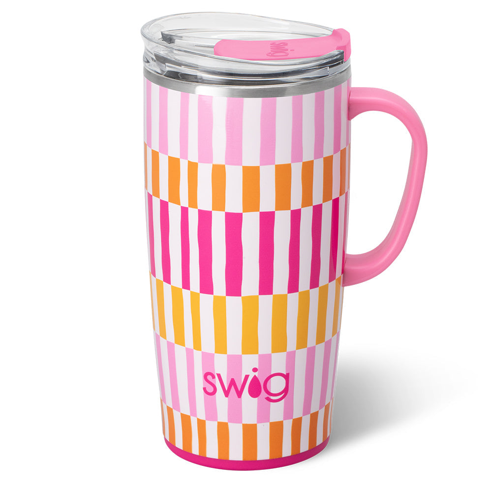 Sherbet Stripe 22oz Travel Mug