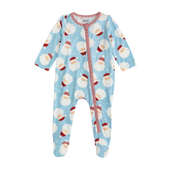 Santa Glow Footie - Blue