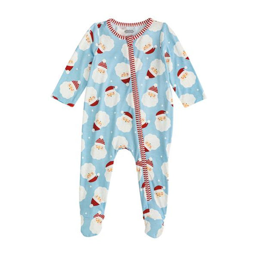 Santa Glow Footie - Blue