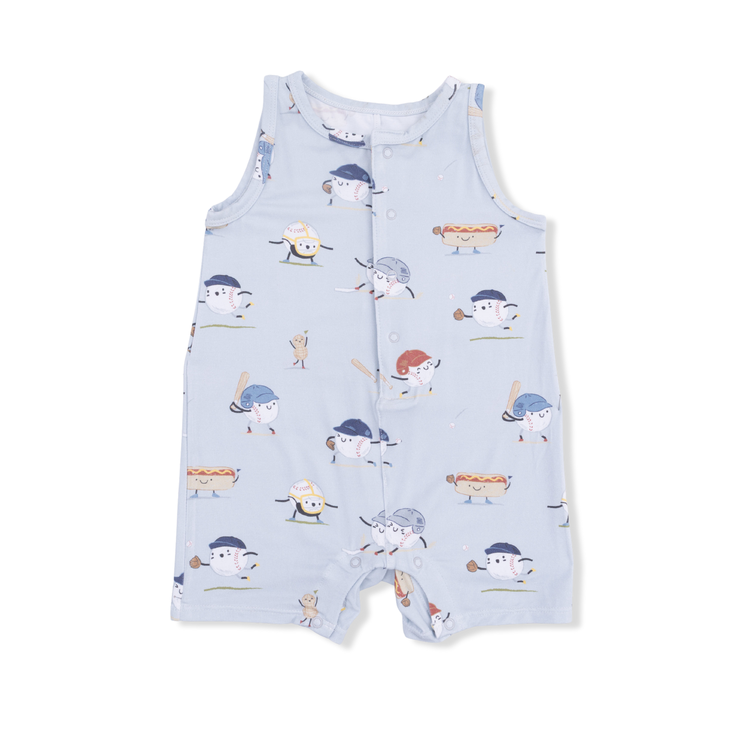 Baseballs Playing Ball Shortie Romper