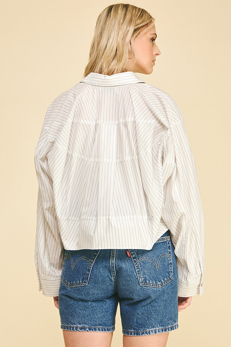 White Striped Button Down