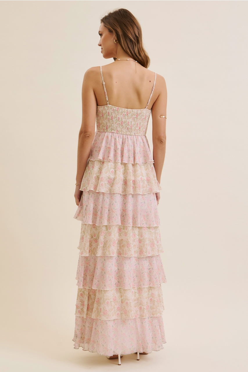 Seasonless Floral Tiered Maxi Dress