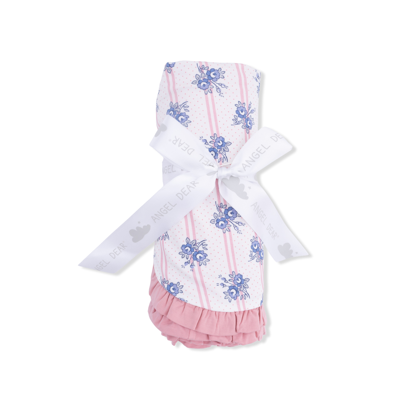 Stripe Dot Roses Ruffle Blanket