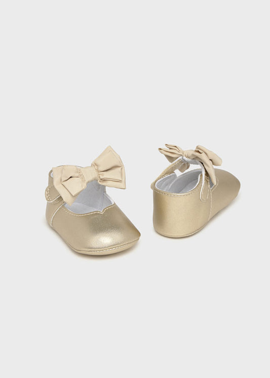 Champagne Bow Mary Janes