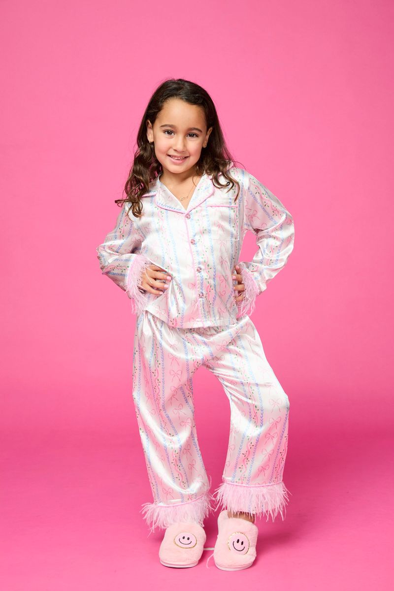 All Tied Up Feather Silky Pajama