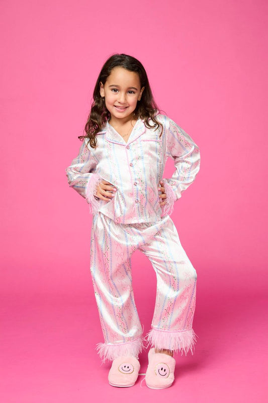 All Tied Up Feather Silky Pajama