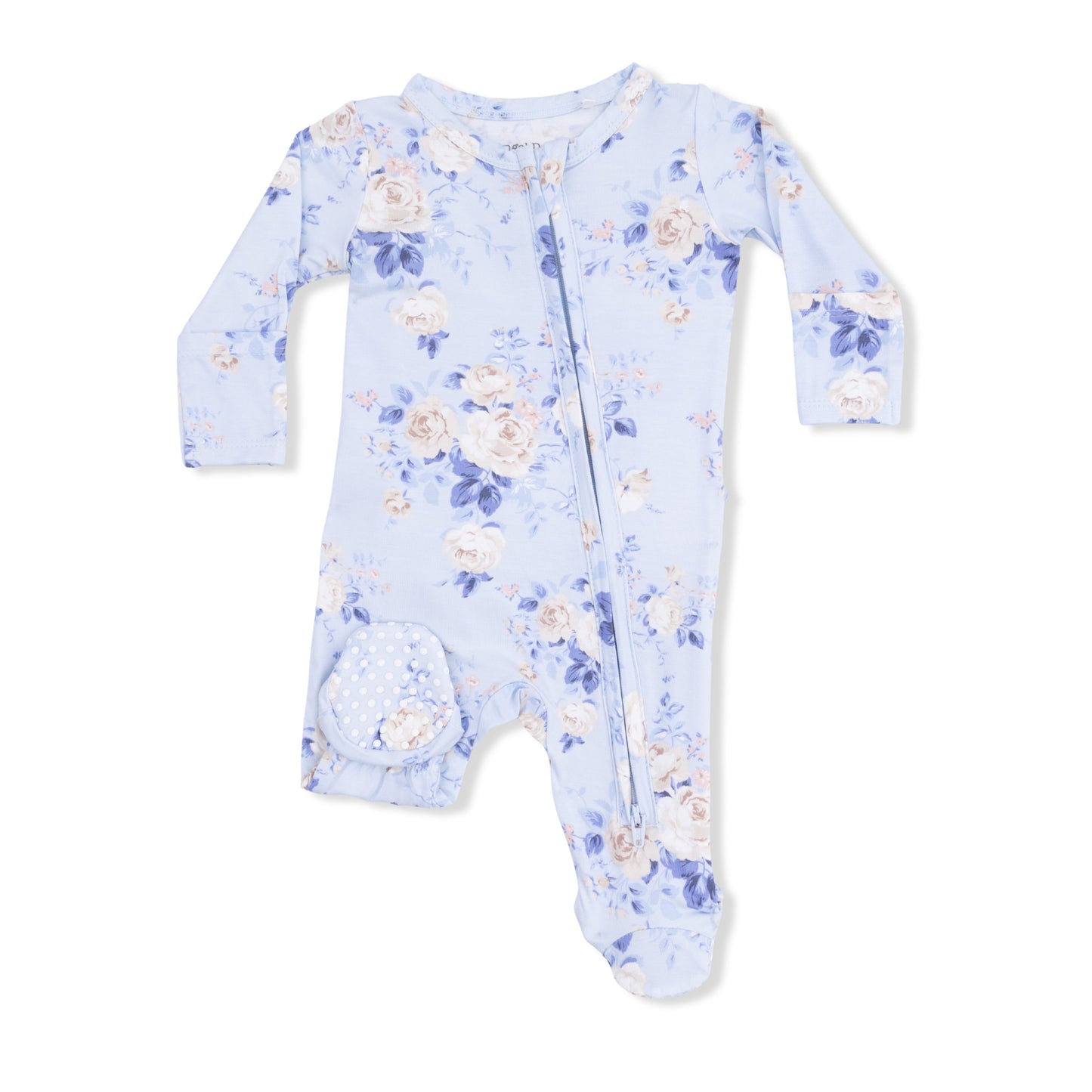 Ashley Rose Floral Zip Footie