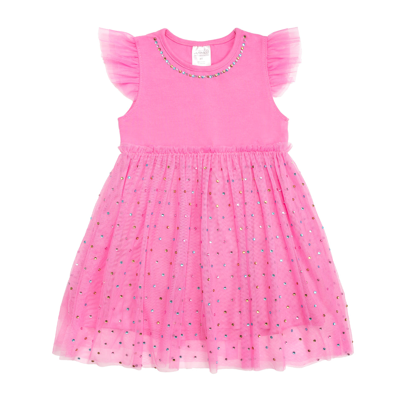 Raspberry Rhinestone Tutu Dress
