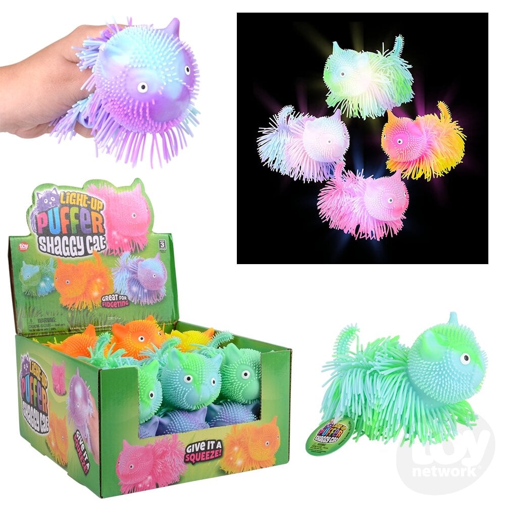 Light-Up Shaggy Cat Puffer