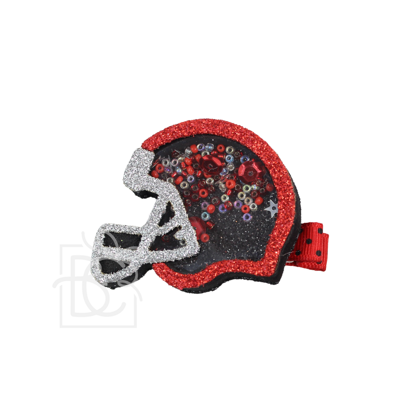 Red/Black Helmet Shaker Hair Clip