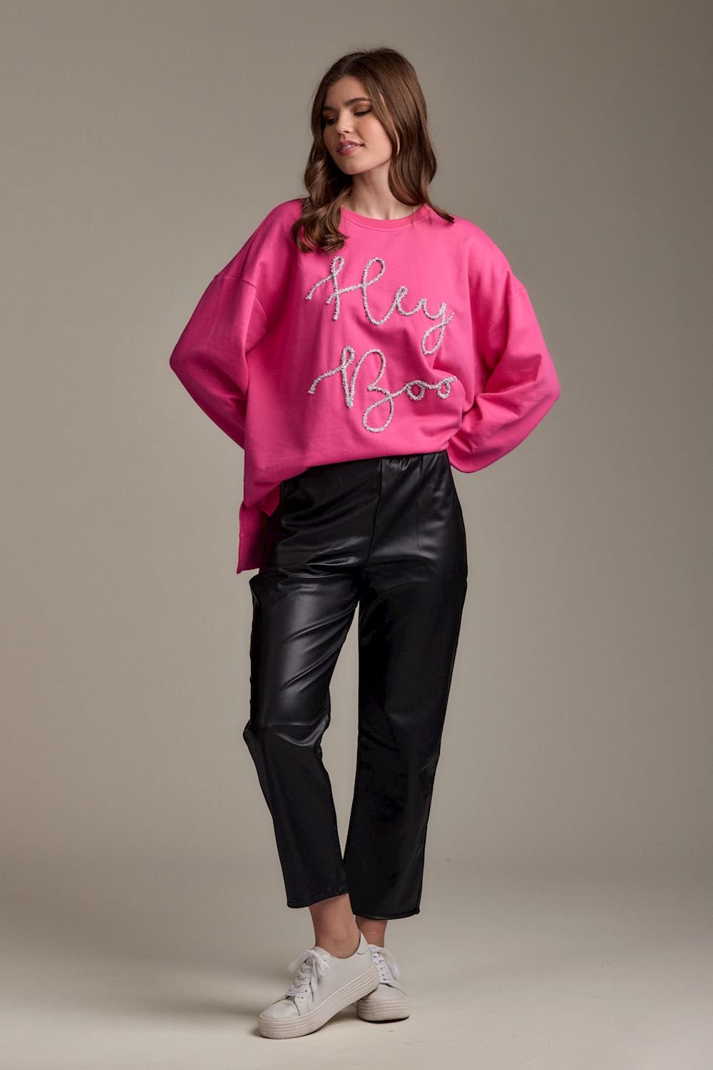Halloween Boo Tinsel Sweatshirt