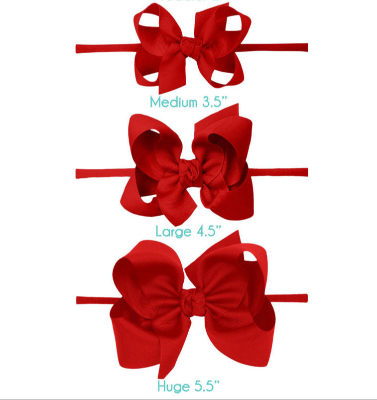 Powder Pink Satin Headband Bows