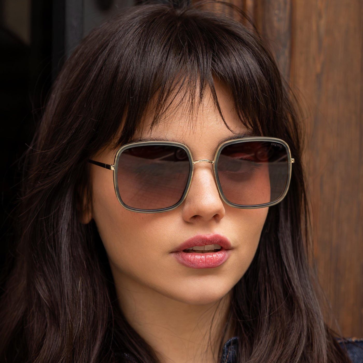 Emerald Green Cosmo Square Sunglasses