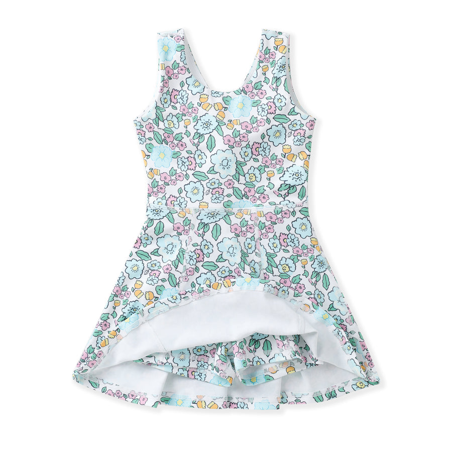 Aqua Bloom Tennis Dress