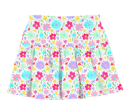 Floral Gathered Skort