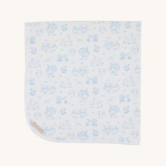 Sir Proper's Sweet Arrival Baby Buggy Blanket - Beale Street Blue