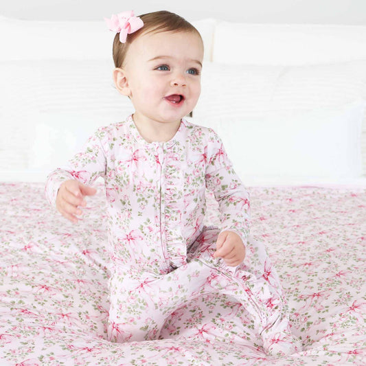 Bows In Bloom Ruffle Footie