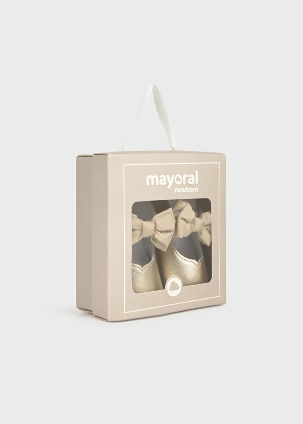 Champagne Bow Mary Janes