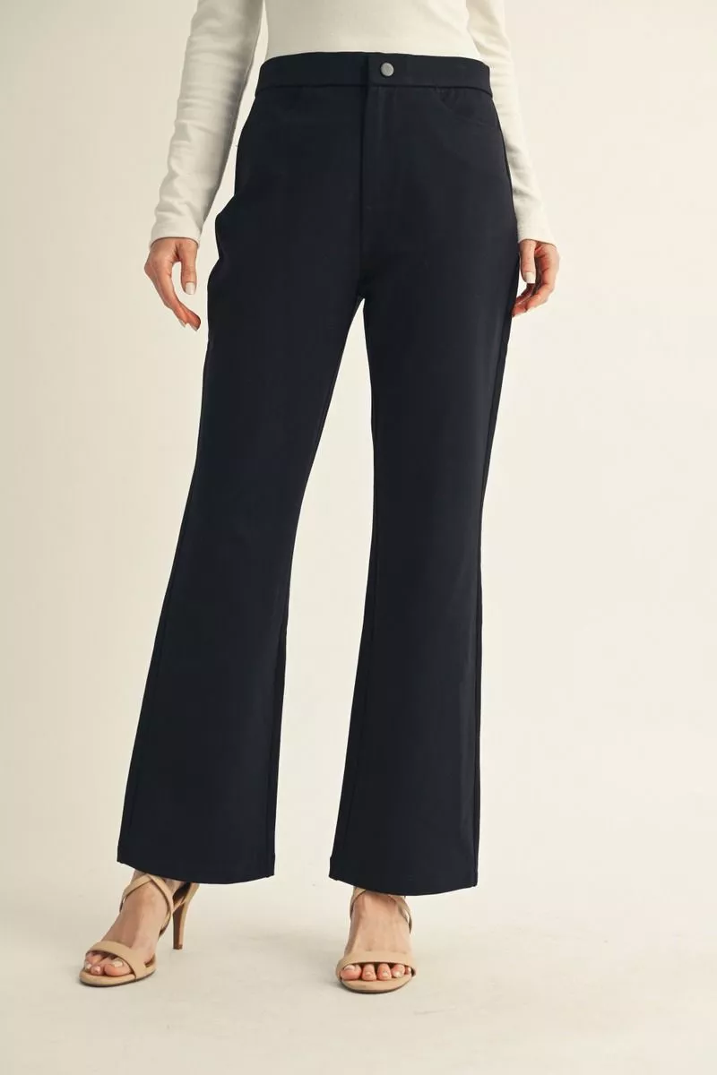Black Bootcut Slacks