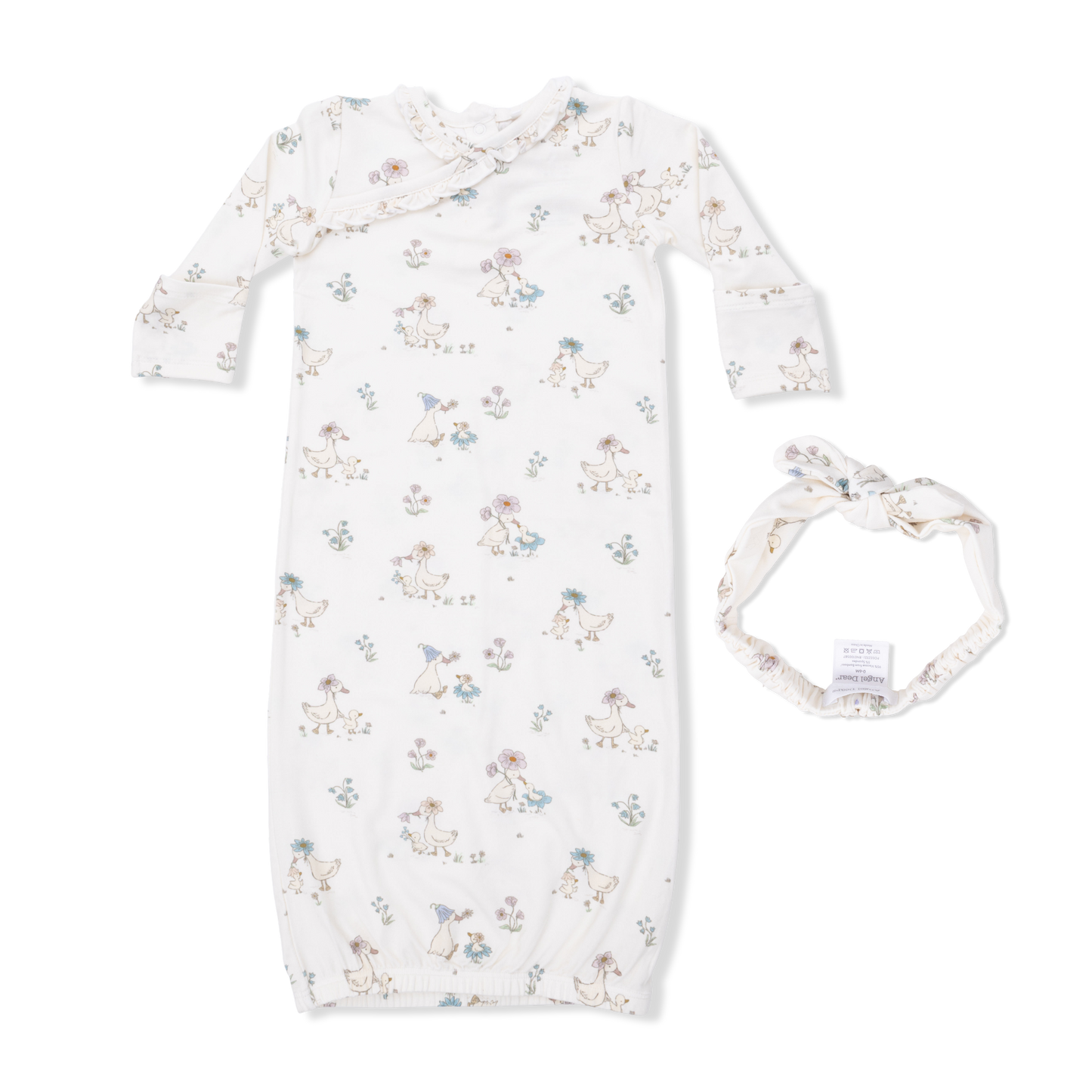 Floral Ducklings Gown & Headband