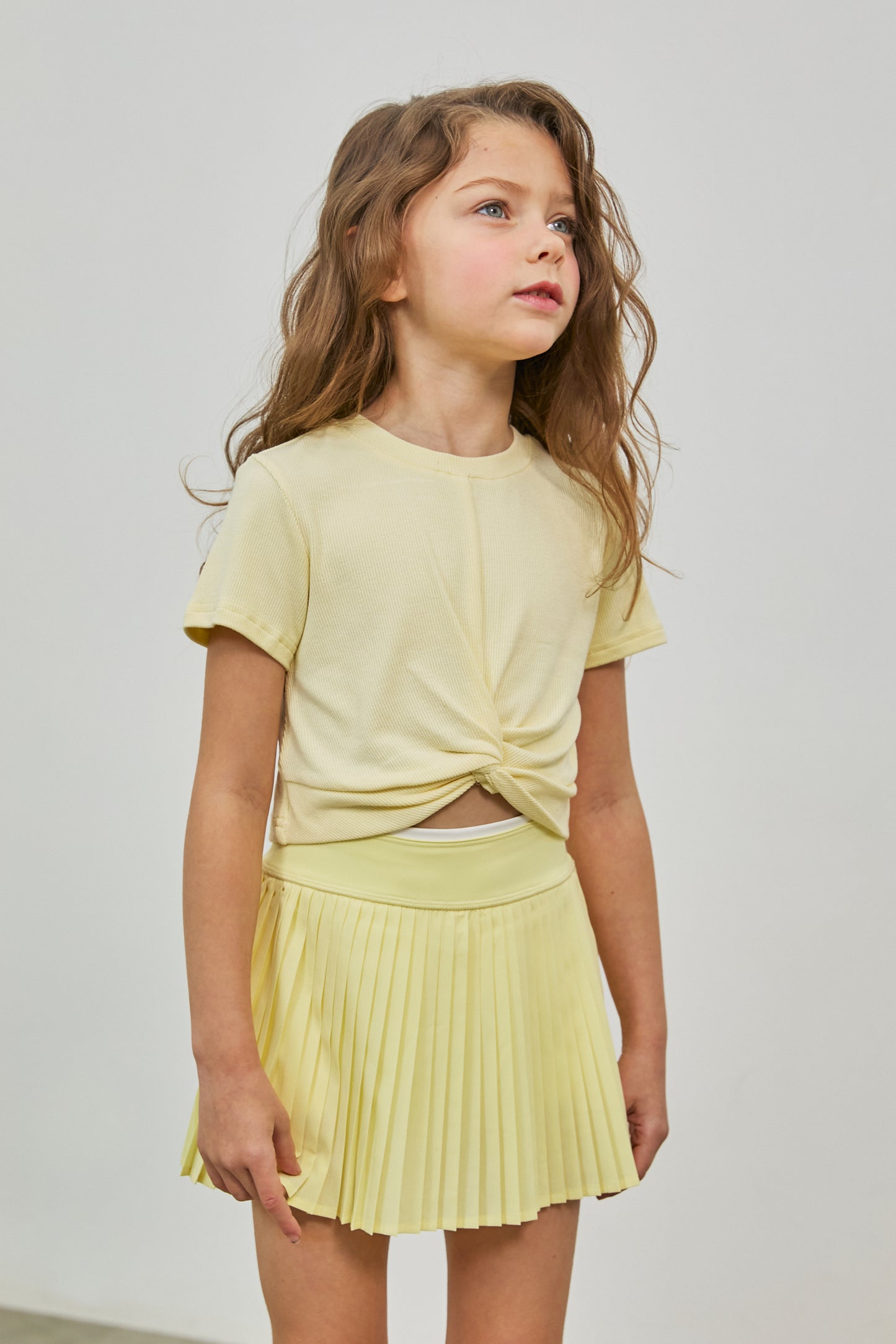 Citrine Pleated Skirt