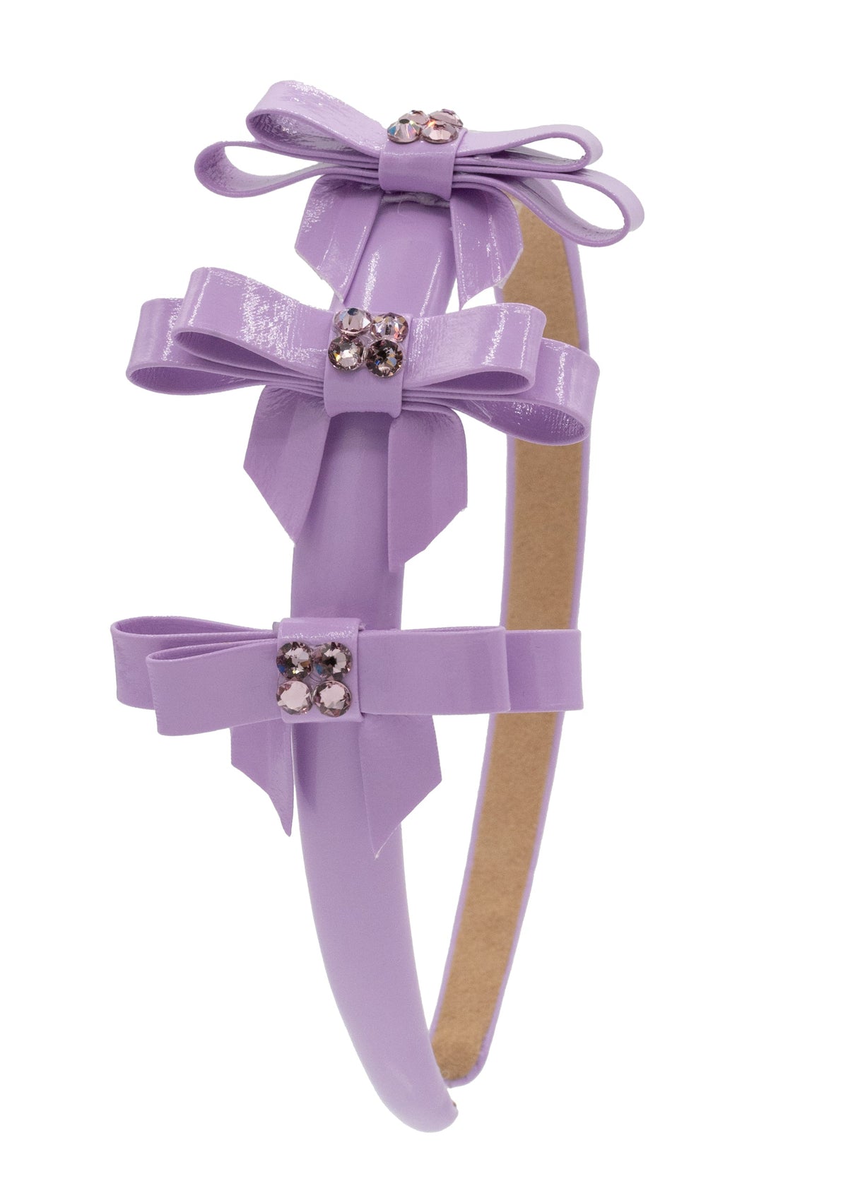 Leather 3 Bows Headband