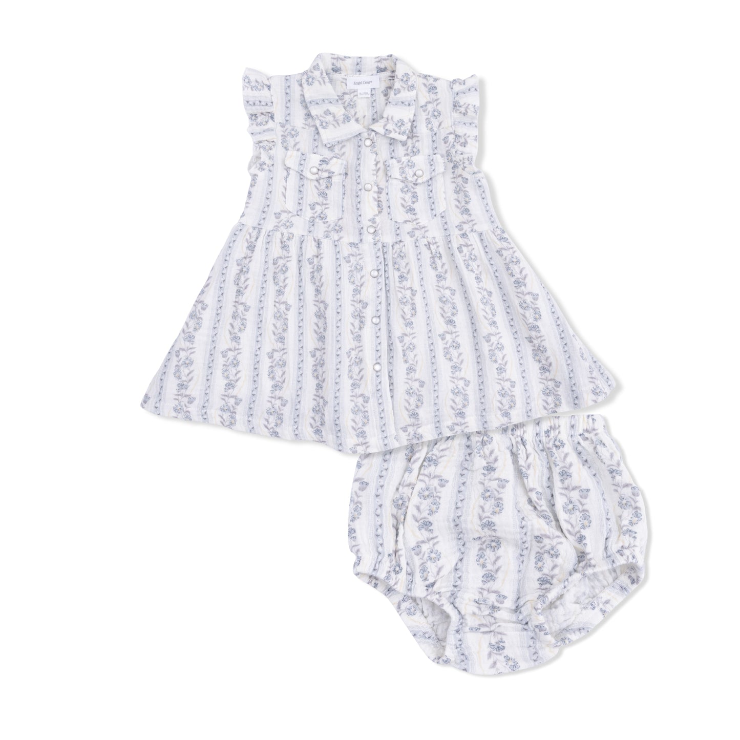Kimberly Floral Stripe Dress With Bloomer