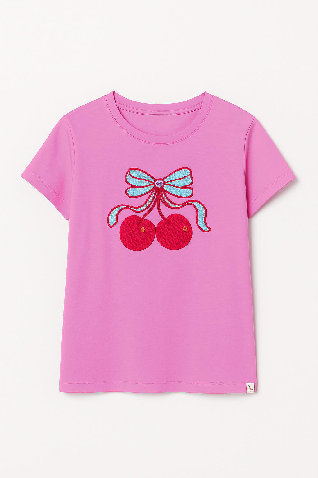 Cherry Bow Short Sleeve Tee