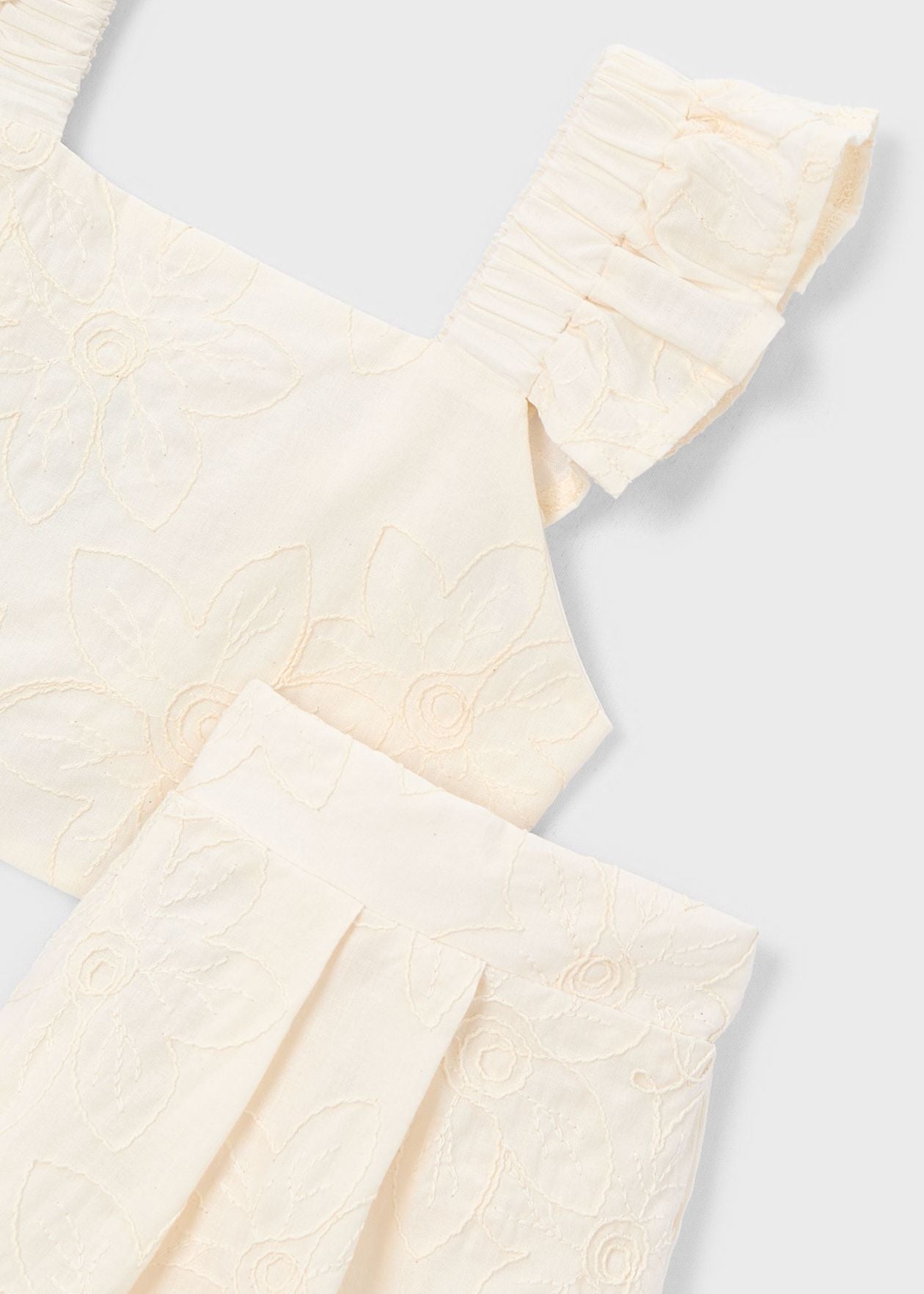 Natural Ruffle Top & Short Set